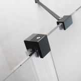 Kabina Prysznicowa Walk-In 120 Prawy Furo Czarny 10106638-54-01R+10110594-01-01 Radaway