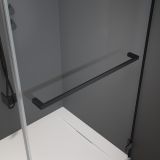 Kabina Prysznicowa Walk-In 110 Prawy Furo Czarny 10106588-54-01R+10110544-01-01 Radaway
