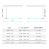 Kabina Walk-In 80cm Black Calida CITWF08020NPF Roth