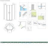 Kabina Symetryczna Nes PTD Czarna 80x90 10051000-54-01+10051200-54-01 Radaway