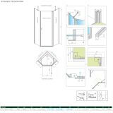 Kabina Asymetryczna Nes PTJ 80x100 Prawa 10052000-01-01R+10052400-01-01 Radaway