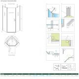 Kabina Asymetryczna Nes PTJ Czarna 100x90 Lewa 10052000-54-01L+10052700-54-01 Radaway