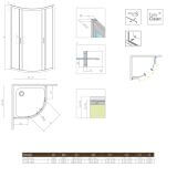 Kabina Asymetryczna Premium Plus 1900 E 90x80 30492-01-01N Radaway