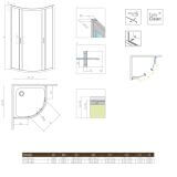 Kabina Asymetryczna Premium Plus Szkło Brązowe 1900 E 90x80 30492-01-08N Radaway