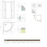 Kabina Asymetryczna Premium Plus Szkło Grafitowe 1700 E 100x80 30481-01-05N Radaway