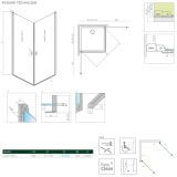 Kabina Nes 8 KDD I Czarna 80 Część Lewa Frame 10071080-54-56L Radaway