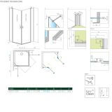 Kabina Nes 8 KDD II Czarna 100 Część Prawa 10085100-54-01R Radaway