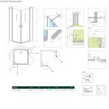 Kabina Nes 8 KDD II Czarna 80 Część Lewa 10085080-54-01L Radaway