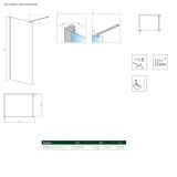 Kabina Nes Walk-In II 100 Czarna Frame 10013100-54-56 Radaway