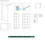 Kabina Nes Walk-In II 110 Czarna Factory 10013110-54-55 Radaway