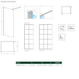 Kabina Nes Walk-In II 80 Czarna Factory 10013080-54-55 Radaway