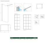 Kabina Nes Walk-In II 90 Czarna Factory 10013090-54-55 Radaway