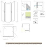 Kabina Premium Plus Szkło Brązowe D 100x80 30434-01-08N Radaway