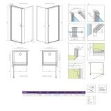 Kabina Prysznicowa Eos KDJ I 80x80 Prawa 137513-01-01R Radaway