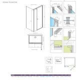 Kabina Prysznicowa Eos KDS I 100x100 Prawa 137552-01-01R Radaway