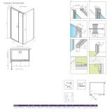 Kabina Prysznicowa Eos KDS I 100x90 Lewa 137551-01-01L Radaway