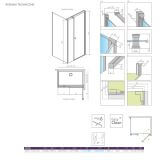 Kabina Prysznicowa Eos KDS I 100x90 Prawa 137551-01-01R Radaway