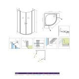 Kabina Prysznicowa Eos PDD II 100cm Część Prawa 13799472-01P Radaway