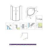 Kabina Prysznicowa Eos PDD II 80cm Część Prawa 13799470-01P Radaway