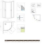 Kabina Symetryczna Premium Plus 1700 A 90x90 30401-01-01N Radaway