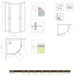 Kabina Symetryczna Premium Plus 1900 A 80x80 30413-01-01N Radaway