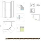 Kabina Symetryczna Premium Plus Szkło Brązowe 1700 A 80x80 30411-01-08N Radaway