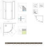 Kabina Symetryczna Premium Plus Szkło Grafitowe 1700 A 90x90 30401-01-05N Radaway