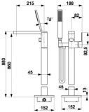 Bateria Wannowa Wolnostojąca Logon Chrom 5135-510-00 KFA