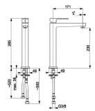 Bateria Umywalkowa Logon Czarna XL 5132-612-81 KFA