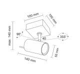 Reflektor Fussa - Biały 7222 Antigo