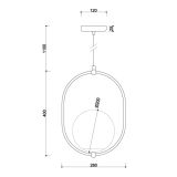 Lampa Wisząca Koban B Czarny KOB122PS0 Ummo