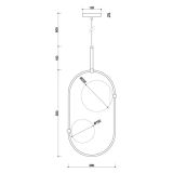 Lampa Wisząca Koban C Czarny KOC222PS0 Ummo