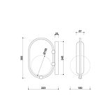 Kinkiet Koban D Czarny KOD120S0 Ummo