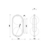 Kinkiet Koban E Czarny KOE120S0 Ummo