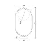 Lampa Stołowa Koban ST Czarny KOS122P1 Ummo