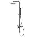 Kolumna Natryskowa Termostatyczna 3-Funkcyjna Z Zestawem Natryskowym Deszczownicą 250 mm I Wylewką Wannową Fly Gun Metal 030130BN Emporia