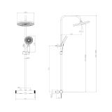 Kolumna Natryskowa Z Baterią Prysznicową Dwufunkcyjną Aurevo Chrom ADAU621121 Avapax
