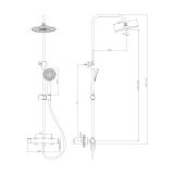 Kolumna Prysznicowa Dwufunkcyjna Z Deszczownicą Lunepo Czarny ADLU621321 Avapax