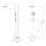 Kolumna Prysznicowa Z Baterią Prysznicową Dwufunkcyjną Mistella Chrom ADMI621111 Avapax