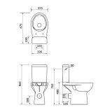 mini: Kompakt WC Bez Deski Etiuda Biały K11-0221 Cersanit (4)