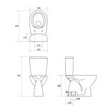 mini: Kompakt WC Z Deską Wolnoopadającą Arteco Biały K667-075 Cersanit (4)