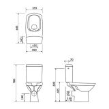 mini: Kompakt WC Z Deską Wolnoopadającą Carina Biały K31-044 Cersanit (3)