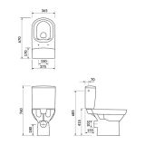 mini: Kompakt WC Z Deską Wolnoopadającą City Biały K35-037 Cersanit (4)