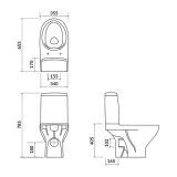 mini: Kompakt WC Z Deską Wolnoopadającą Moduo Biały K116-001 Cersanit (2)