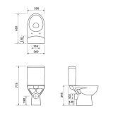 mini: Kompakt WC Z Deską Wolnoopadającą Parva Biały K27-063 Cersanit (4)