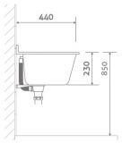 Komplet Komora Gospodarcza Z Baterią Z Wyciąganą Wylewką KOS 61x44x23 cm Zelvo