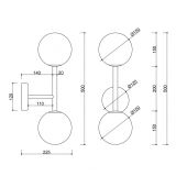 Kinkiet Kop B Czarny KPB220S0 Ummo
