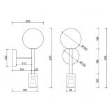 Kinkiet Kop C Czarny KPC22000 Ummo