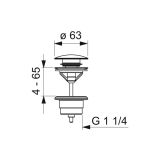Korek Klik-Klak Czarny mat 200061-33 Oras