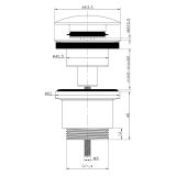 mini: Korek Umywalkowy Klik-Klak Uniwersalny Z Mosiądzu Miedź Szczotkowana HF1083-BRG Emporia (2)